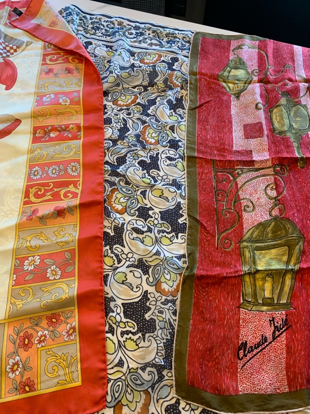 Bundle of 3 silk scarves